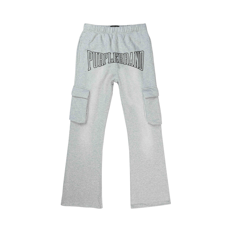 PURPLE BRAND Flared Cargo Sweatpants "Heather"
