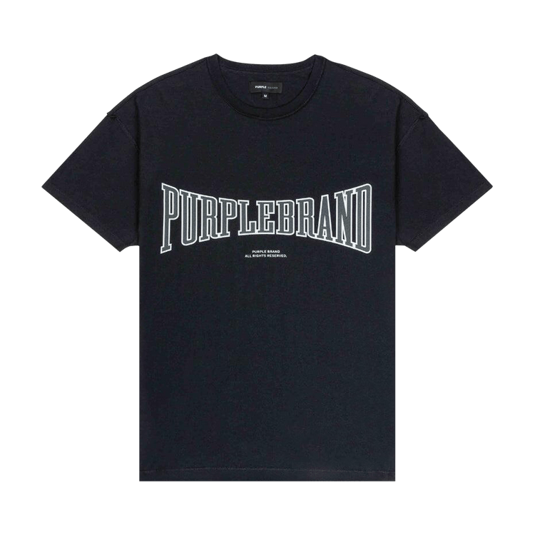 PURPLE BRAND Textured Inside Out Tee "Black"