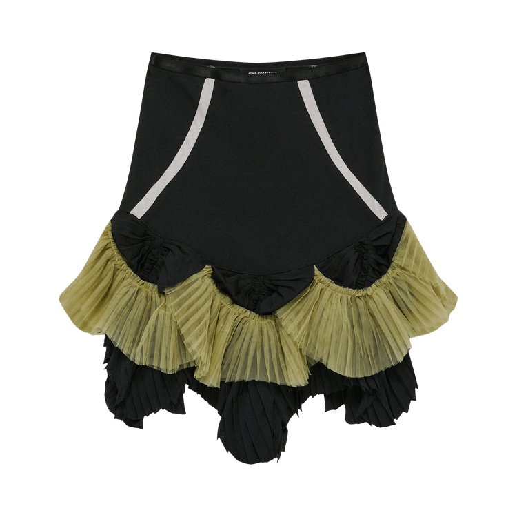 Kiko Kostadinov Kalina Skirt "Matte Black/Salvia"