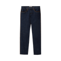 Miu Miu Straight Leg Denim Jeans "Blue/Maroon"