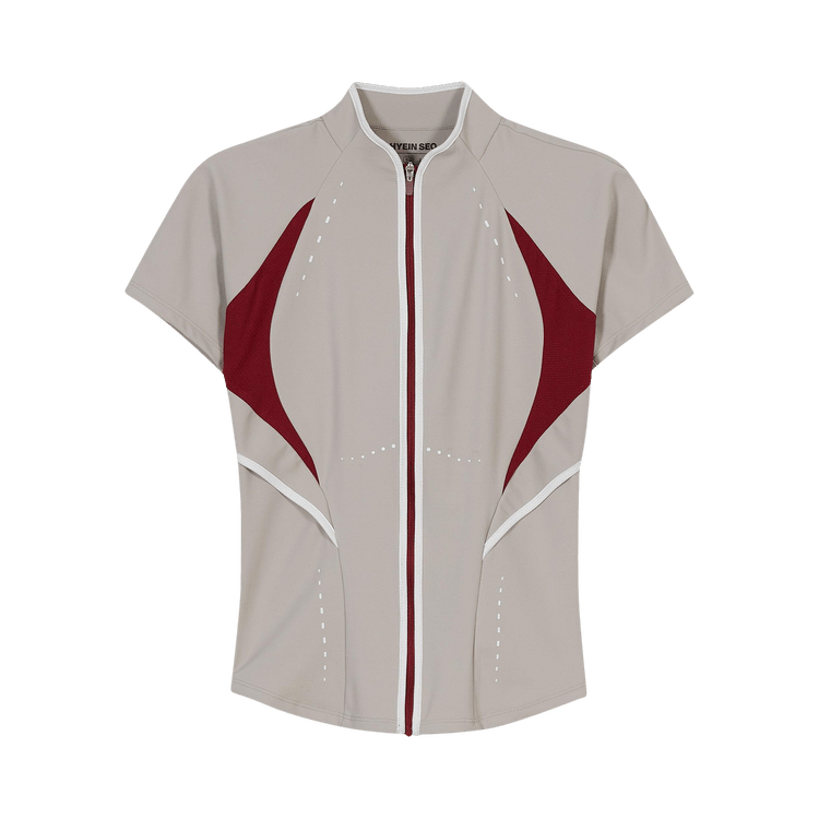 Hyein Seo Slashed Zip Top "Beige"