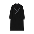 Y's Lyocell Broad Long Jacket With Decorative Cloth 'Black'