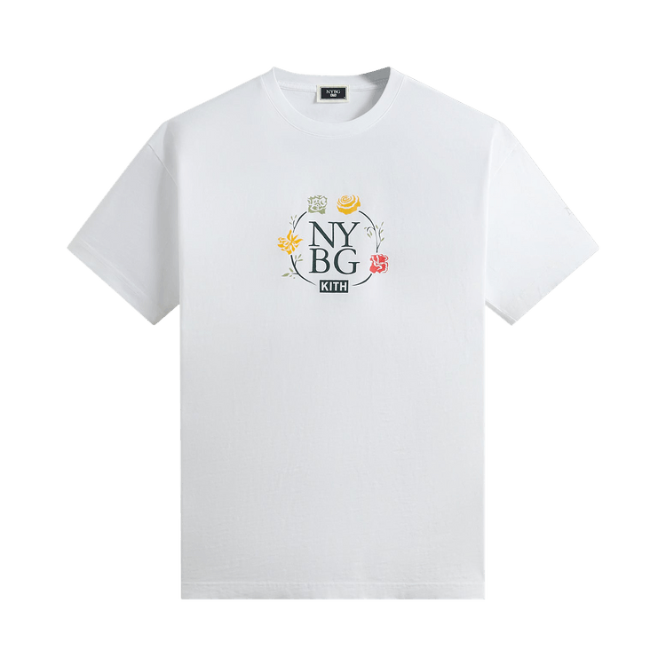 Kith x New York Botanical Garden Logo Vintage Tee "White"