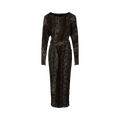 Versace Snake Printed Long-Sleeve Dress "Multicolor"