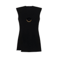 Versace Sculptural Mini Dress With Ring Detail "Black"