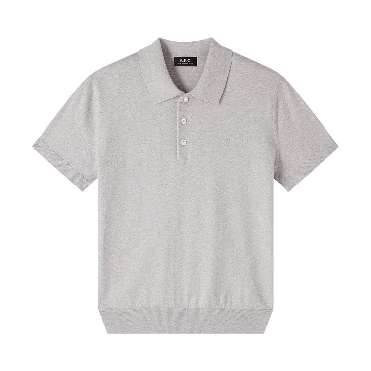 A.P.C. Gregory Polo Shirt "Heathered Light Grey"