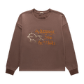 Bode Message Crewneck "Brown"