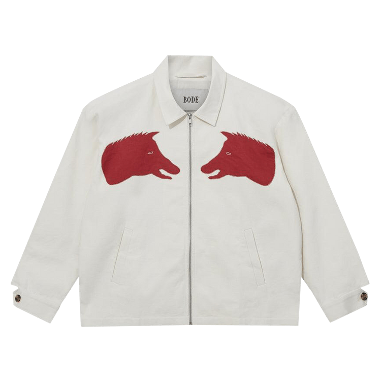 Bode Boar Applique Jacket "Red White"