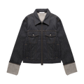 Helmut Lang Cuffed Denim Trucker Jacket "Raw Indigo"