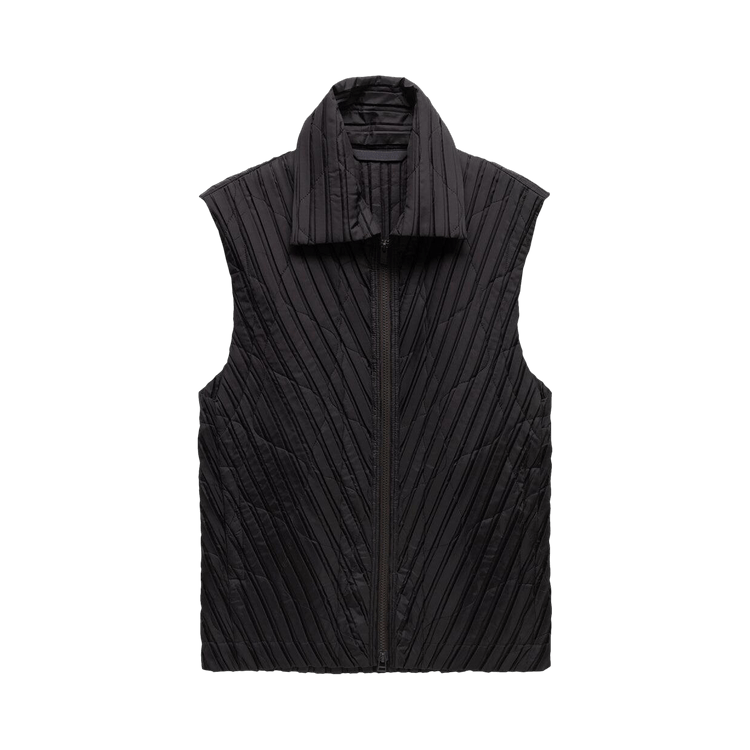 Homme Plissé Issey Miyake Pleated Zip Gilet "Brown"