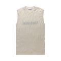 Helmut Lang Sleeveless Crushed Knit Top "Ivory"