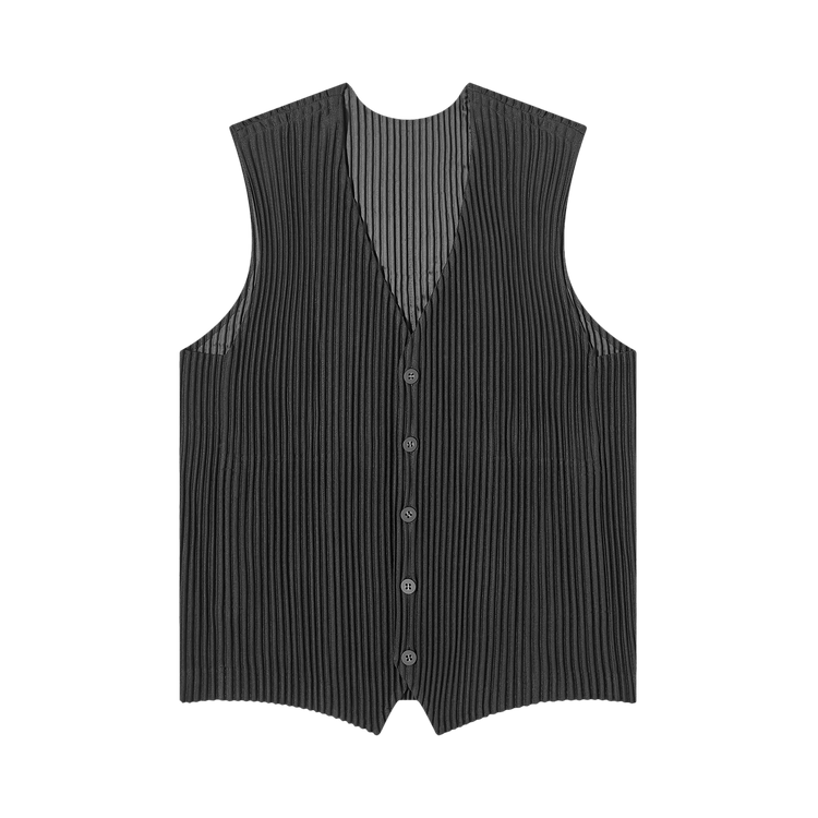 Homme Plissé Issey Miyake Sleeveless Pleated Vest "Black"