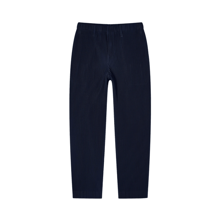 Homme Plissé Issey Miyake Basics Pleated Trousers "Navy"