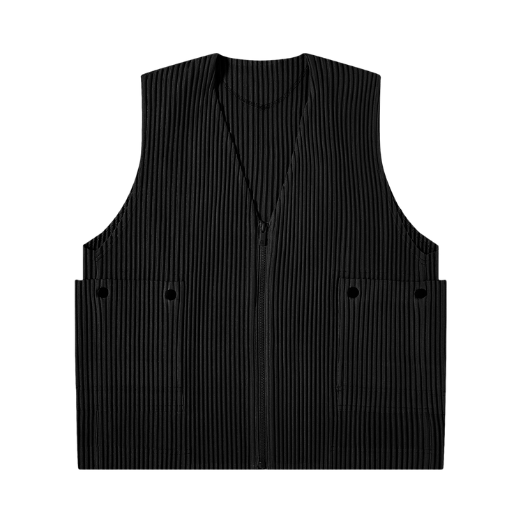 Homme Plissé Issey Miyake Pleated Gilet "Black"