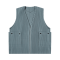 Homme Plissé Issey Miyake Pleated Gilet "Moss Grey"