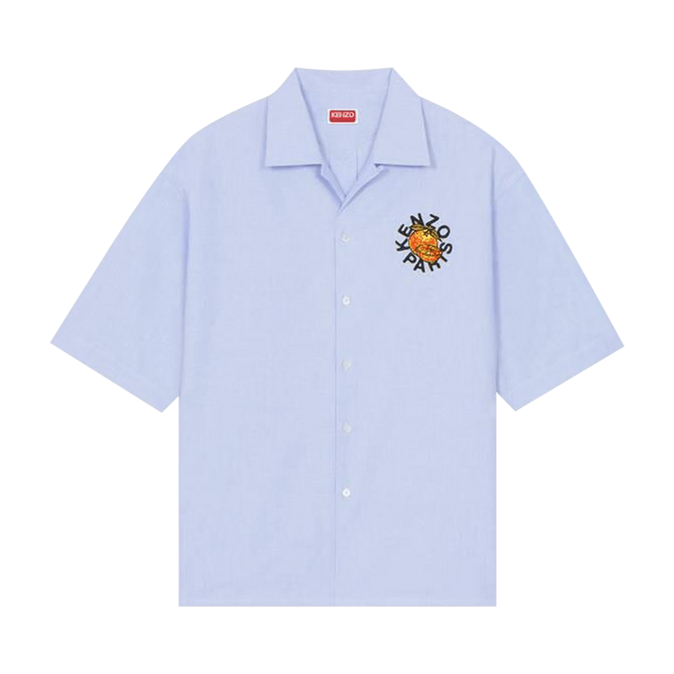 Kenzo Orange Hawaiian Shirt "Sky Blue"