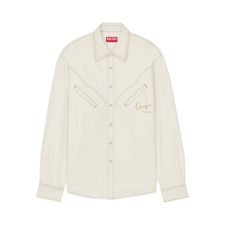 Kenzo Creations Western Shirt "Stone Bleached White"