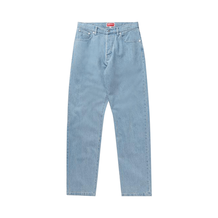Kenzo Botan Loose Fit Jeans "Stone Bleached Blue"