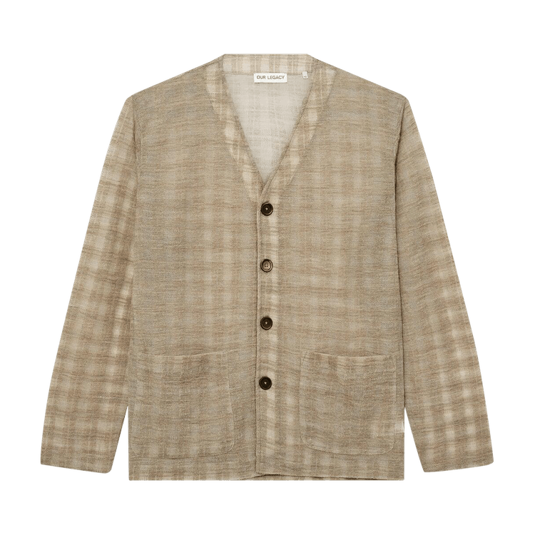 Our Legacy Cardigan "Grey Disintegration Check"