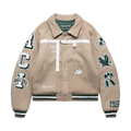 Reese Cooper Research Division Wool Varsity Jacket "Stone"
