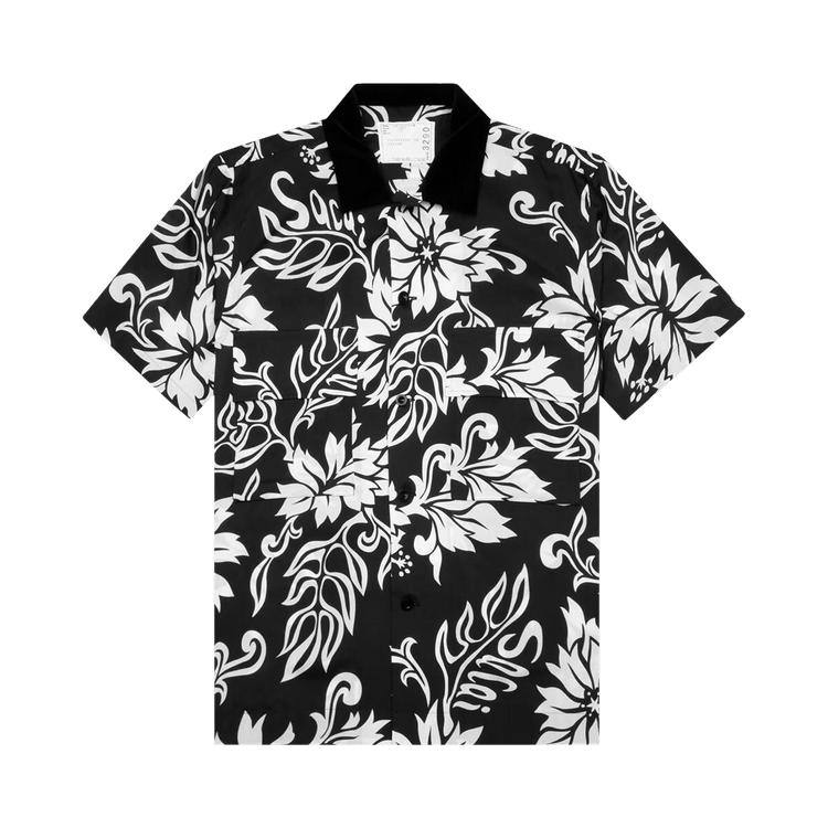 Sacai Floral Print Shirt "Black"