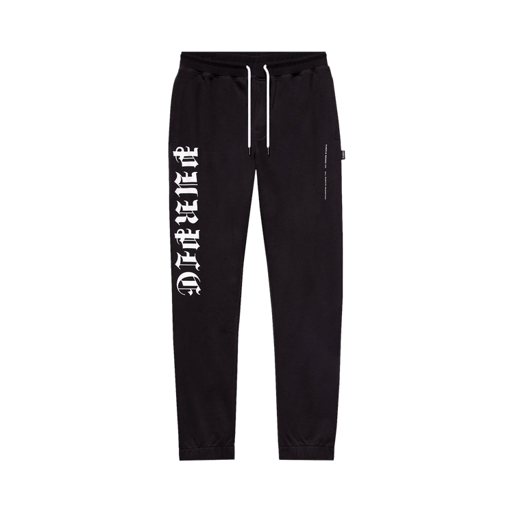 PURPLE BRAND Gothic Wordmark Sweatpants "Black"