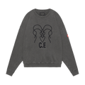 Cav Empt Overdye WB Headsx4 C.E Crewneck Sweatshirt "Chacoal"