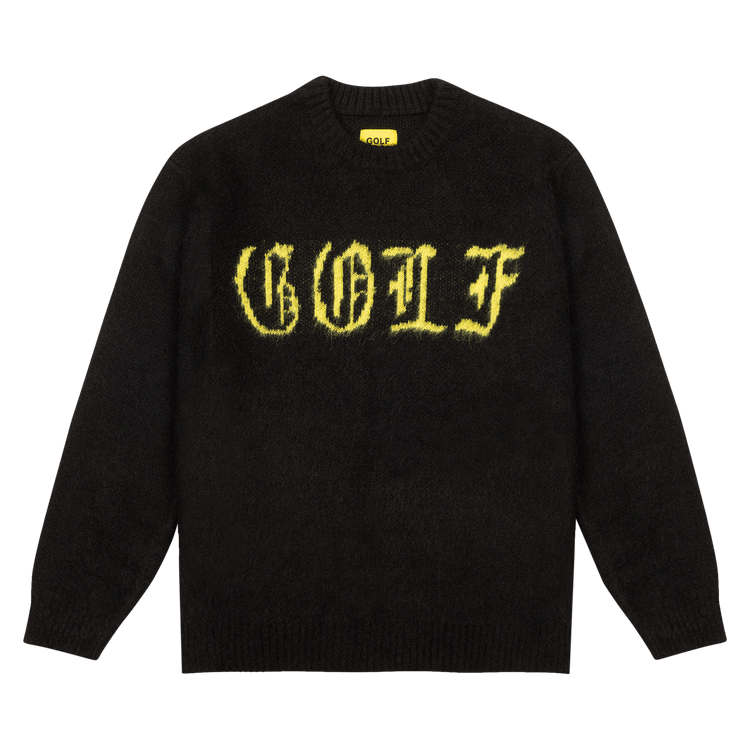 GOLF WANG Stab Mohair Sweater "Black/Yellow"