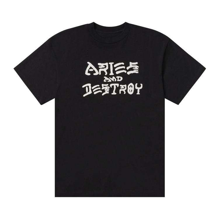 Aries Vintage and Destroy Tee "Black"