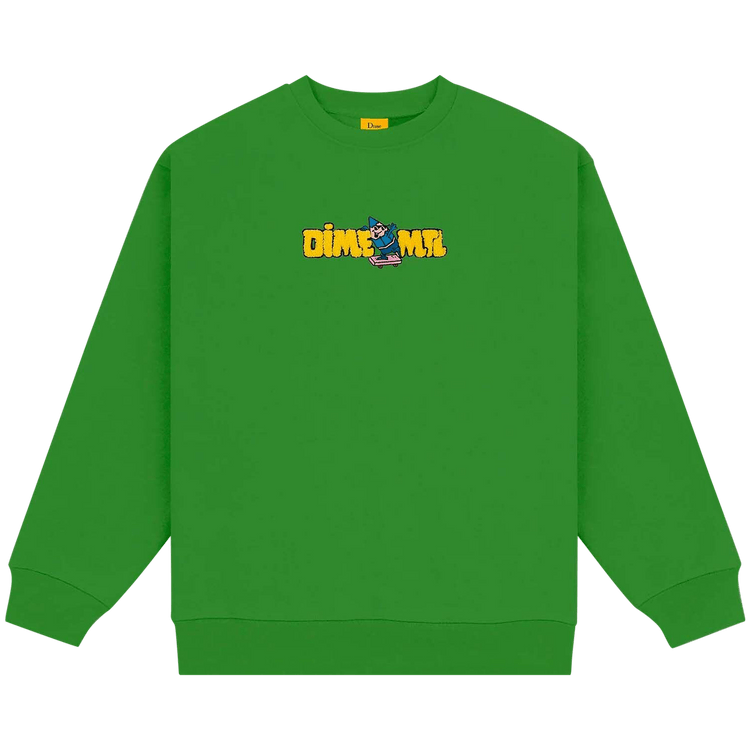 Dime Crayon Chenille Crewneck "Green"
