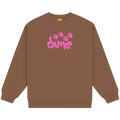 Dime Pawz Chenille Crewneck "Brown"