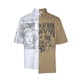 Lanvin x Future Cropped Asymetric Short-Sleeve Shirt "Off White"