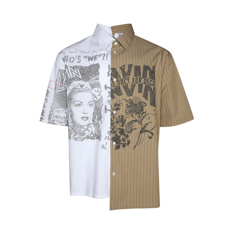 Lanvin x Future Cropped Asymetric Short-Sleeve Shirt "Off White"
