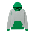 Noah Color Block Hoodie "Heather Grey/Kelly Green"