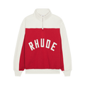Rhude Contrast Quarter Zip Varsity "Red/Cream"