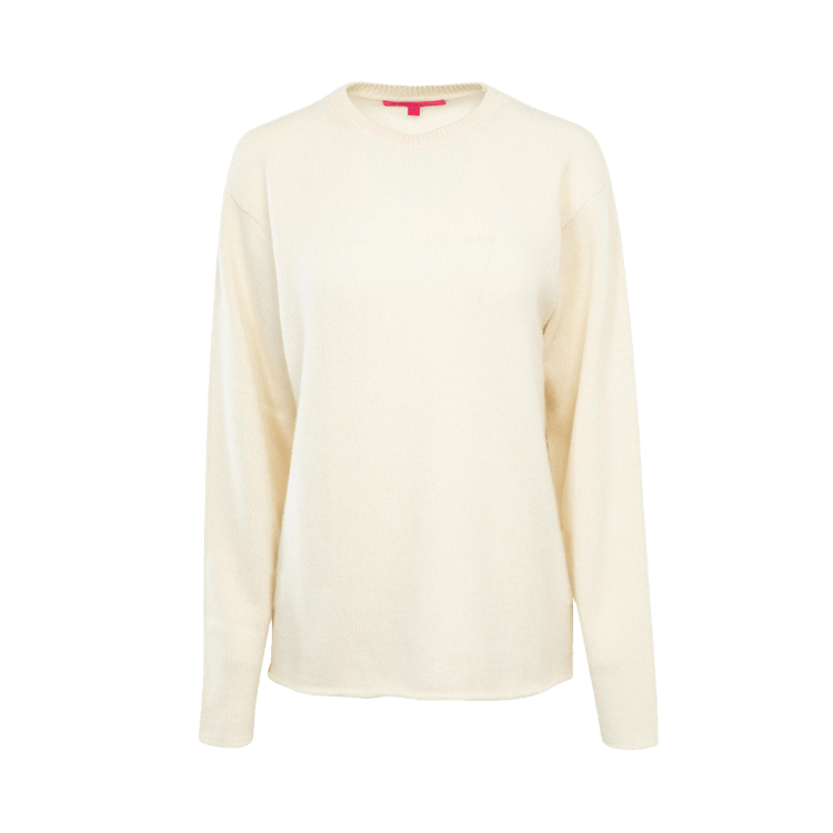 The Elder Statesman Heart Airbrush Crew "Ivory"
