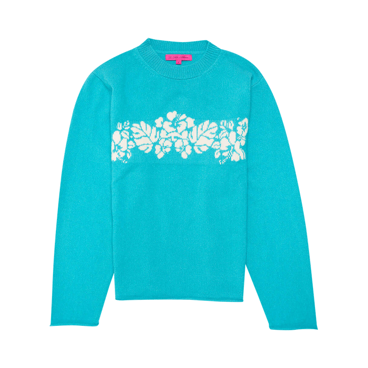 The Elder Statesman Jones Crew "Miami Blue/Ivory"