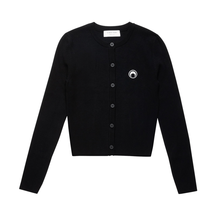 Marine Serre Core Knit Cardigan "Black"