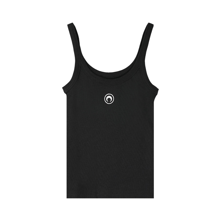 Marine Serre Crescent Moon Embroidered Tank Top "Black"