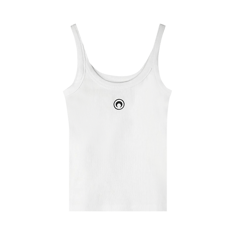 Marine Serre Crescent Moon Embroidered Tank Top "White"