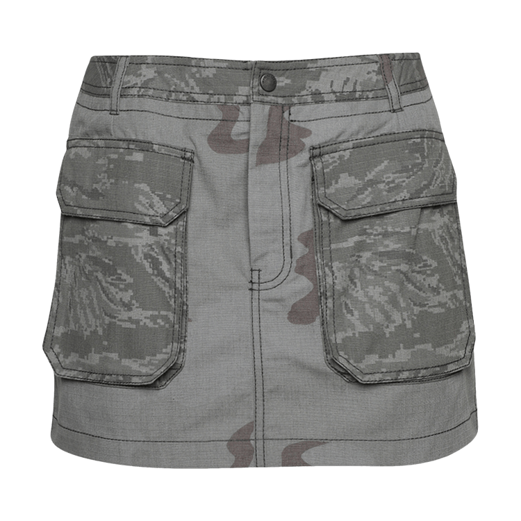 Marine Serre Regenerated Camo Mini Skirt "Dark Grey"