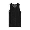 Marine Serre Regenerated Mesh Flock Glitter Tank Top "Black"