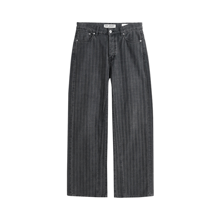 Our Legacy Treble Cut Denim "Washed Grey Torino Stripe"