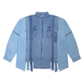 Needles 7 Cuts Zipped Wide Denim Shirt "Blue"
