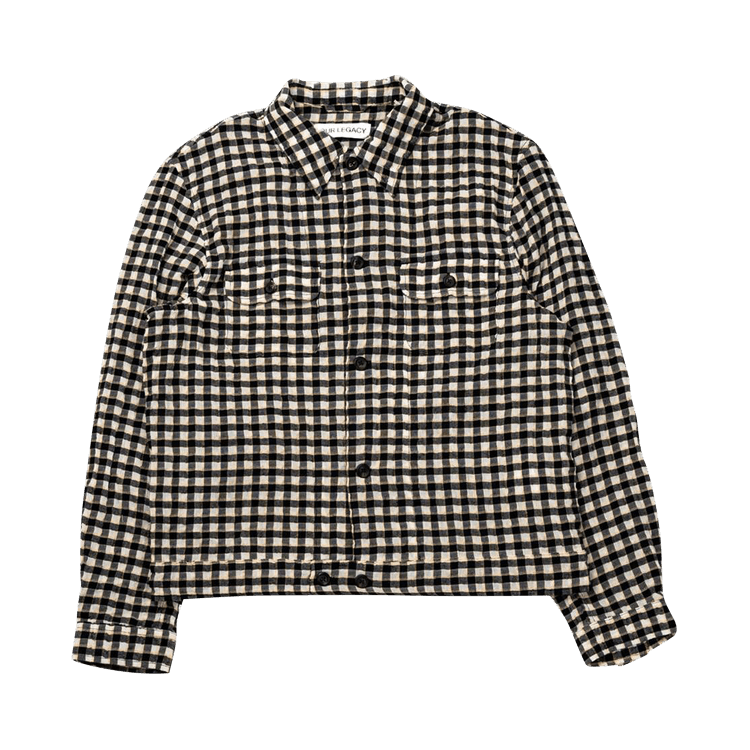 Our Legacy Checked Coach Shirt "White/Black"