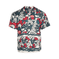 Bode Garden Lattice Short-Sleeve Shirt "Ecru/Multicolor"