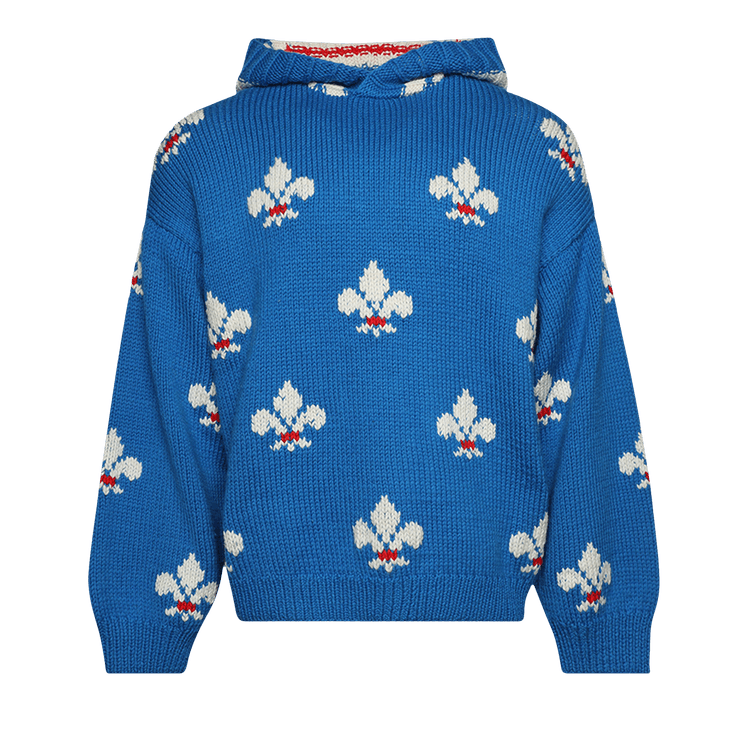 Bode Fleur De Lis Hoodie "Blue"