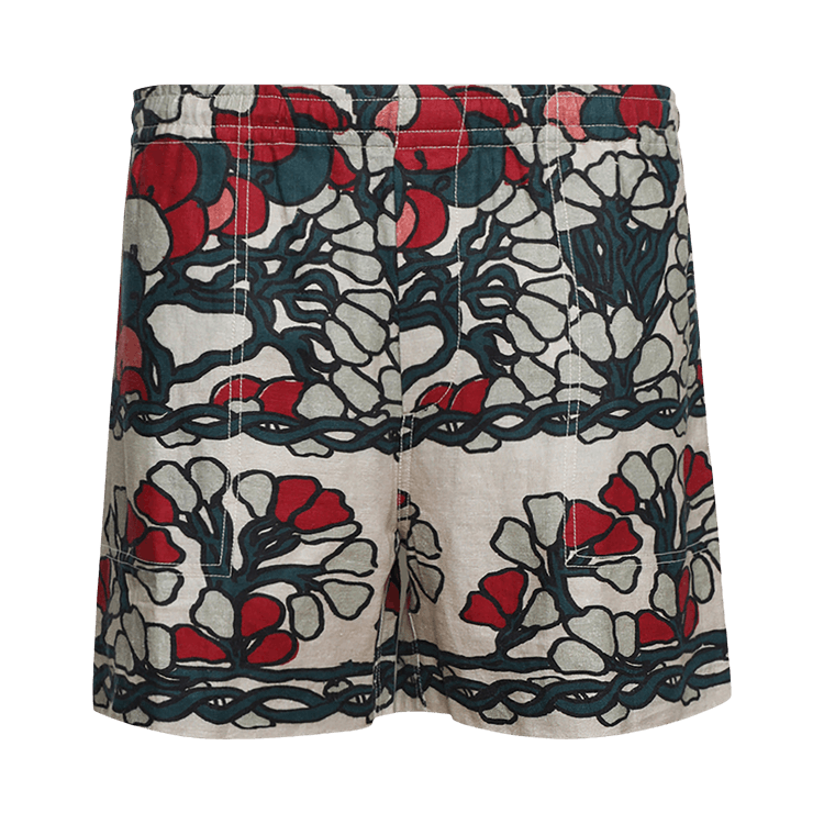 Bode Garden Lattice Shorts "Ecru/Multicolor"