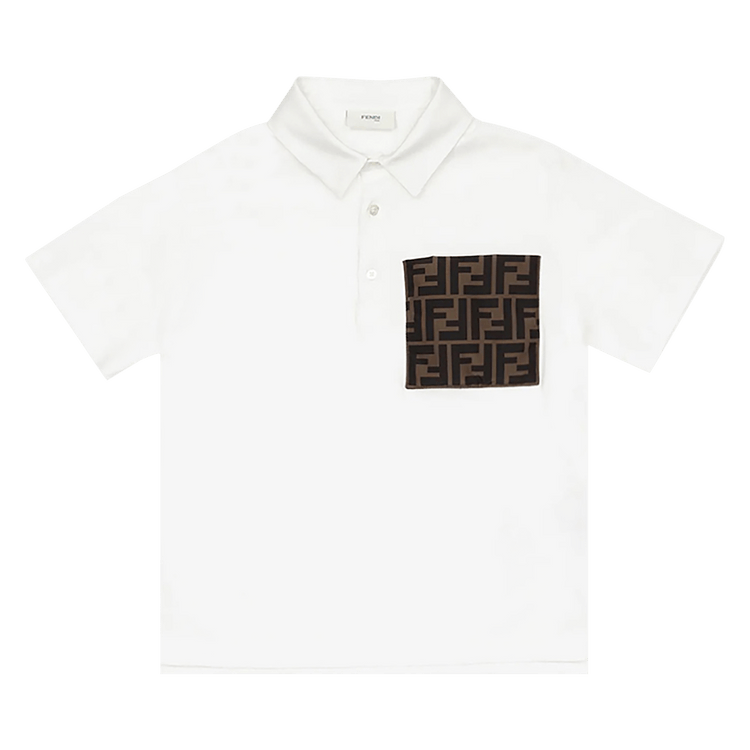 Fendi Kids Jersey Polo "White"