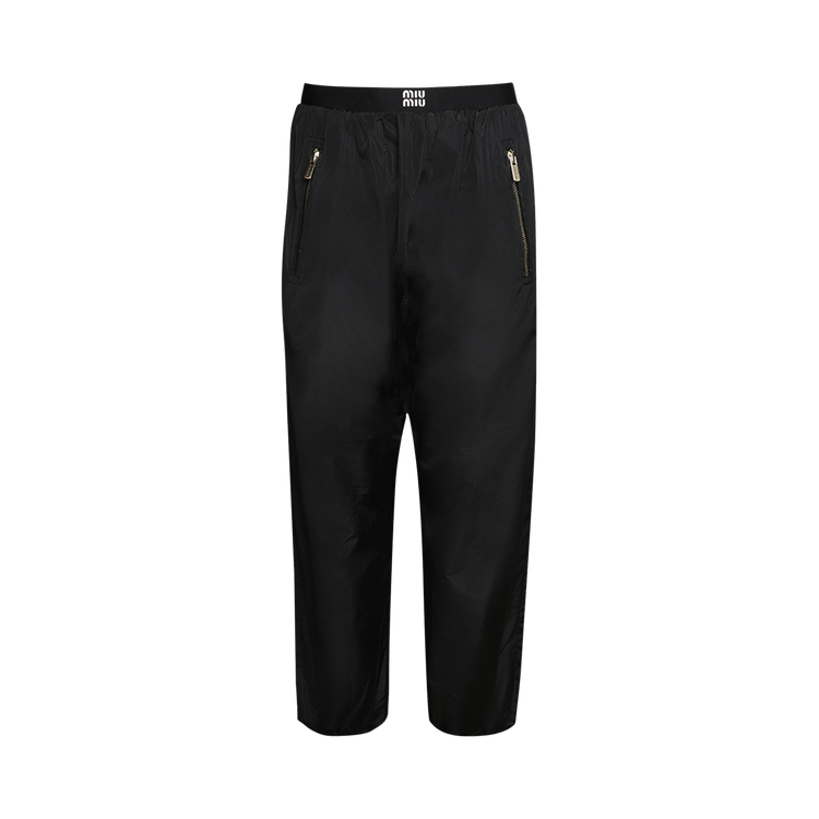 Miu Miu Technical Silk Joggers "Black"